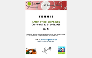 Inscriptions printemps/été